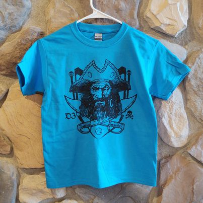 Pirate Shirt Youth Small Sapphire Blue