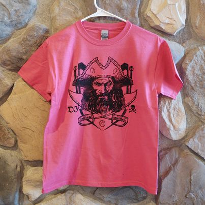Pirate Shirt Youth Medium Heliconia Pink