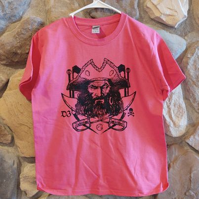 Pirate Shirt Youth Large Heliconia Pink