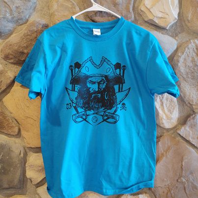 Pirate Shirt Youth XL Sapphire Blue