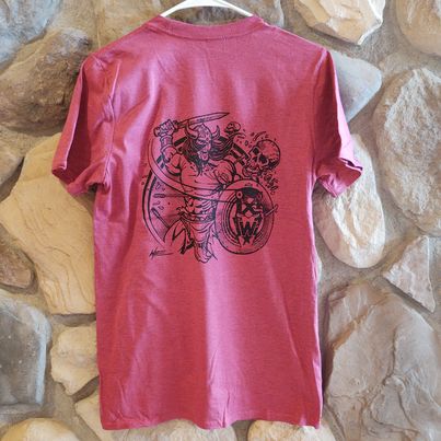 Warrior Shirt Adult Small Antique Heliconia Pink