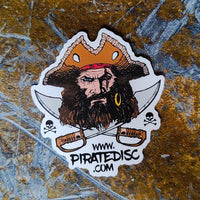 Les White Male Pirate Sticker Website Logo Die Cut