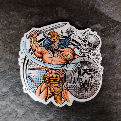 Les White Warrior Sticker Die Cut