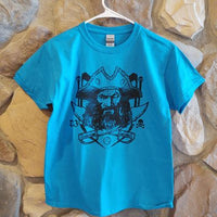 Pirate Shirt Youth Medium Sapphire Blue