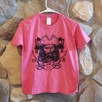Pirate Shirt Youth Small Heliconia Pink