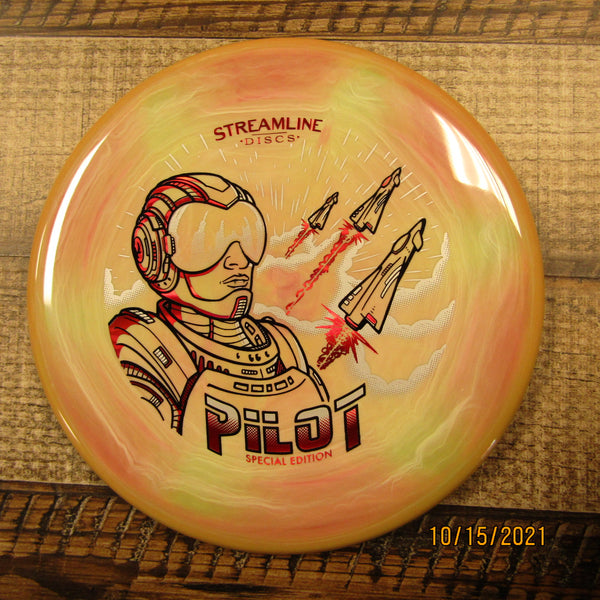 Streamline Pilot Neutron Special Edition Putt & Approach Disc Golf Disc 174 Grams Orange Pink Green