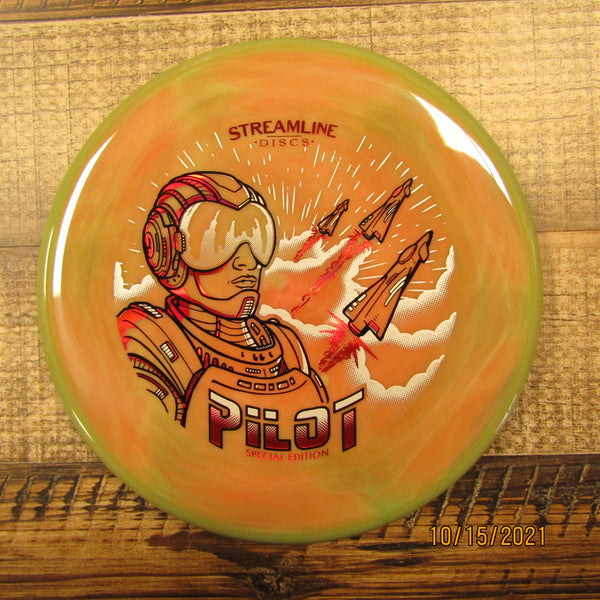 Streamline Pilot Neutron Special Edition Putt & Approach Disc Golf Disc 174 Grams Green Orange