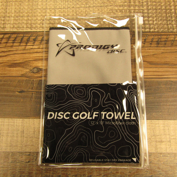 Gray Prodigy Microfiber Disc Golf Towel 12” x 19”