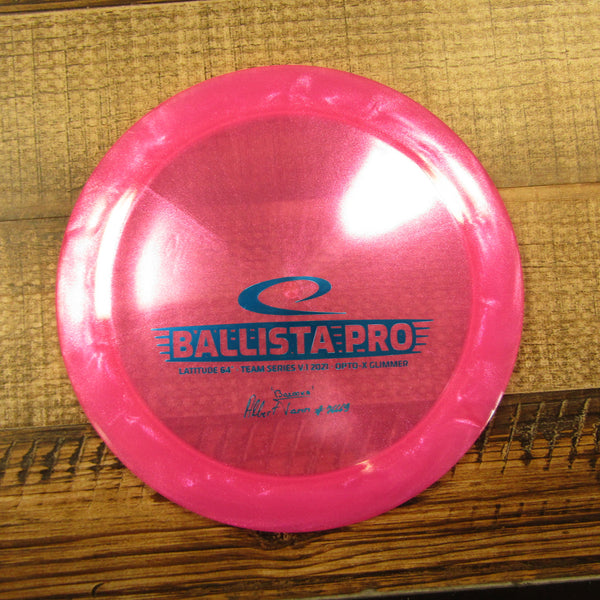 Latitude 64 Ballista Pro Opto-X Glimmer Albert Tamm 2021 Distance Driver Disc Golf Disc 173 Grams Pink