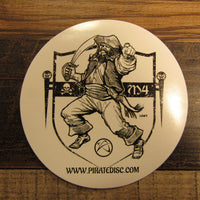 Les White Pirate Disc Golf Disc Sticker M4
