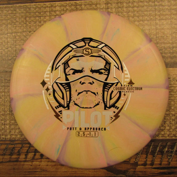 Streamline Pilot Electron Cosmic Firm Putt & Approach Disc Golf Disc 175 Grams Purple Pink Yellow
