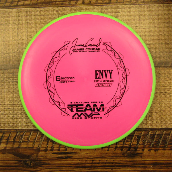 Axiom Envy Electron Soft James Conrad 2021 Putt & Approach Disc Golf Disc 174 Grams Pink Green