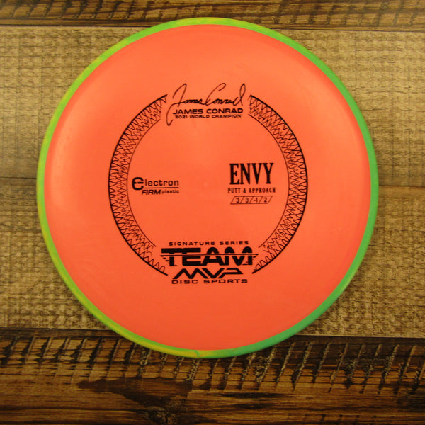 Axiom Envy Electron Firm James Conrad 2021 Putt & Approach Disc Golf Disc 174 Grams Orange Green