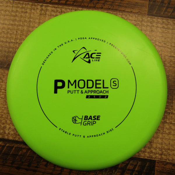 Prodigy Ace Line P Model S Putt & Approach Base Grip Cale Leiviska Back Stamp 174 Grams Green