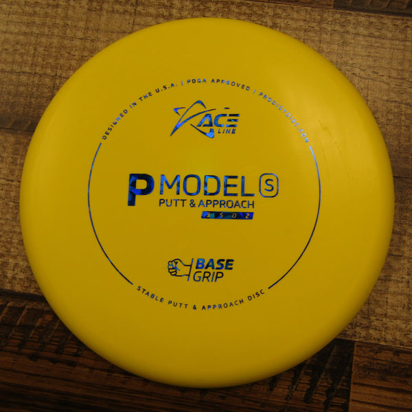 Prodigy Ace Line P Model S Putt & Approach Base Grip Cale Leiviska Back Stamp 174 Grams Yellow