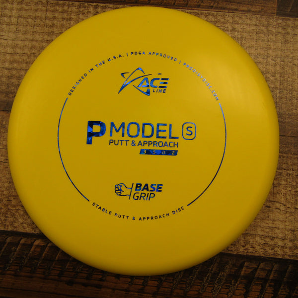 Prodigy Ace Line P Model S Putt & Approach Base Grip Cale Leiviska Back Stamp 174 Grams Yellow