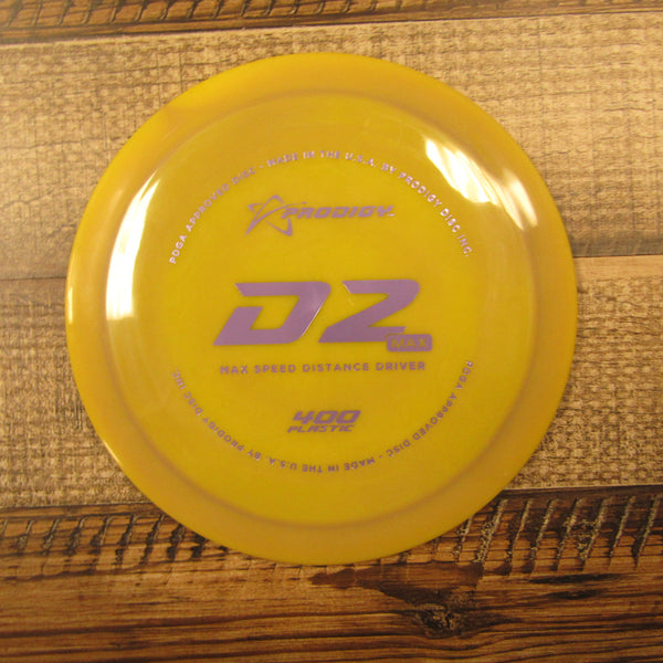 Prodigy D2 Max 400 Distance Driver Disc 173 Grams Yellow Green Gray Purple