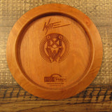 Cherry Wood Art Disc Les White Thor Junior Mini 38 Grams