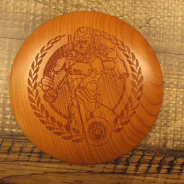 Cherry Wood Art Disc Les White 229 Junior Mini 41 Grams