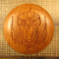 Cherry Wood Art Disc Les White Judge Junior Mini 39 Grams