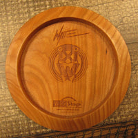 Cherry Wood Art Disc Les White Judge Junior Mini 39 Grams