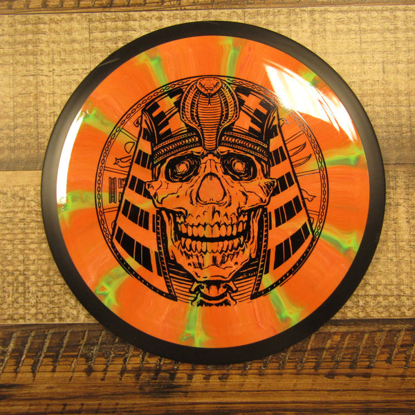MVP Photon Cosmic Neutron Distance Driver Egyptian Head Disc Golf Disc 173 Grams Orange Green