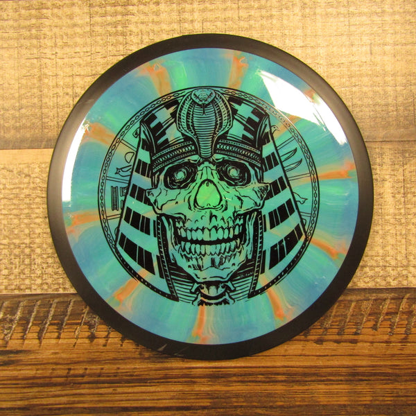 MVP Photon Cosmic Neutron Distance Driver Egyptian Head Disc Golf Disc 173 Grams Blue Green Orange