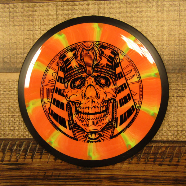 MVP Photon Cosmic Neutron Distance Driver Egyptian Head Disc Golf Disc 173 Grams Orange Yellow Green