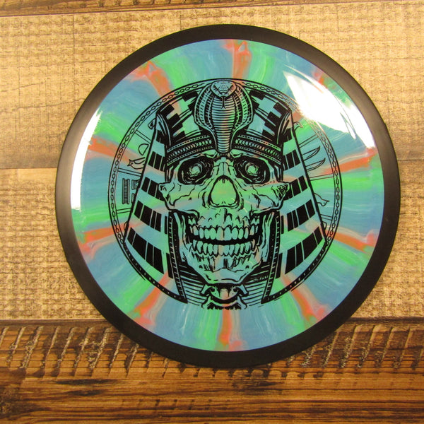 MVP Photon Cosmic Neutron Distance Driver Egyptian Head Disc Golf Disc 174 Grams Blue Green Orange