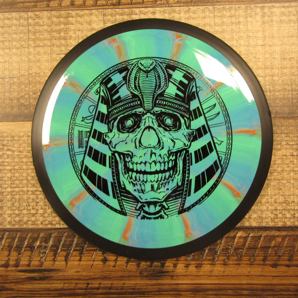 MVP Photon Cosmic Neutron Distance Driver Egyptian Head Disc Golf Disc 174 Grams Green Blue Orange