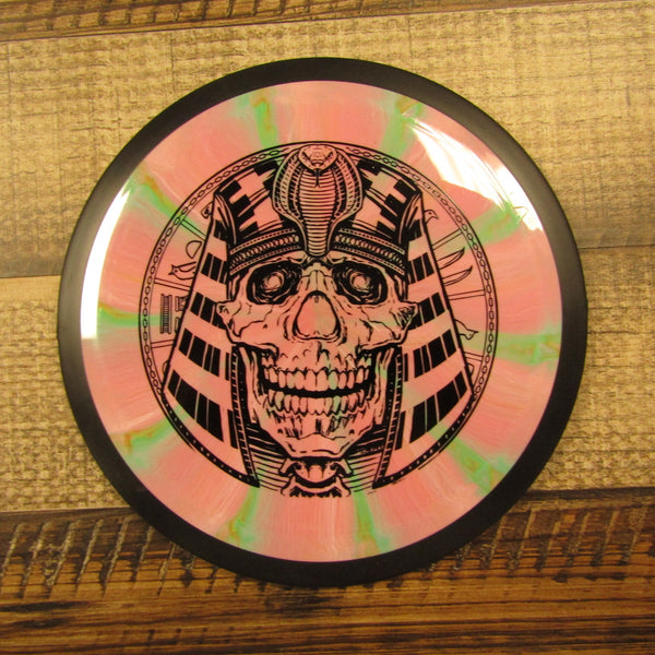 MVP Photon Cosmic Neutron Distance Driver Egyptian Head Disc Golf Disc 173 Grams Pink Green