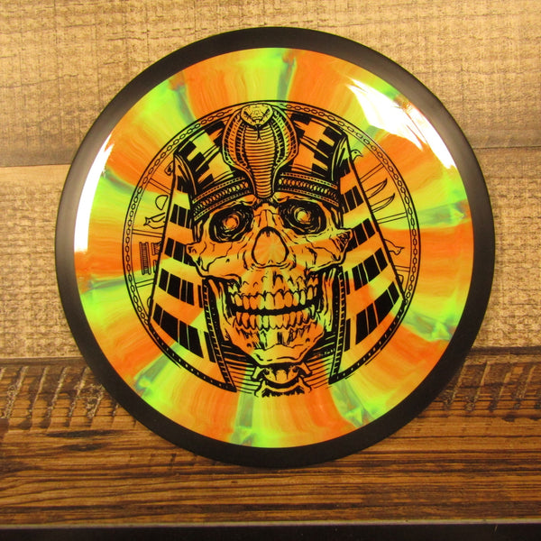 MVP Photon Cosmic Neutron Distance Driver Egyptian Head Disc Golf Disc 171 Grams Orange Green