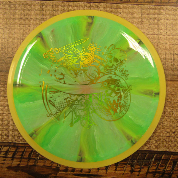 Axiom Insanity Cosmic Neutron Les White Warrior Distance Driver Disc Golf Disc 171 Grams Green Yellow