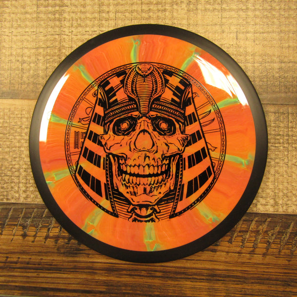 MVP Photon Cosmic Neutron Distance Driver Egyptian Head Disc Golf Disc 172 Grams Orange Green