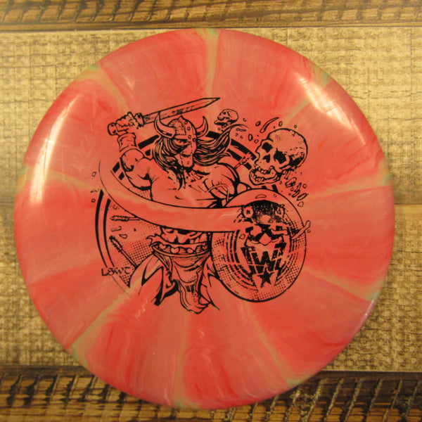 Streamline Pilot Cosmic Electron Medium Les White Warrior Putt & Approach Disc Golf Disc 166 Grams Red Green