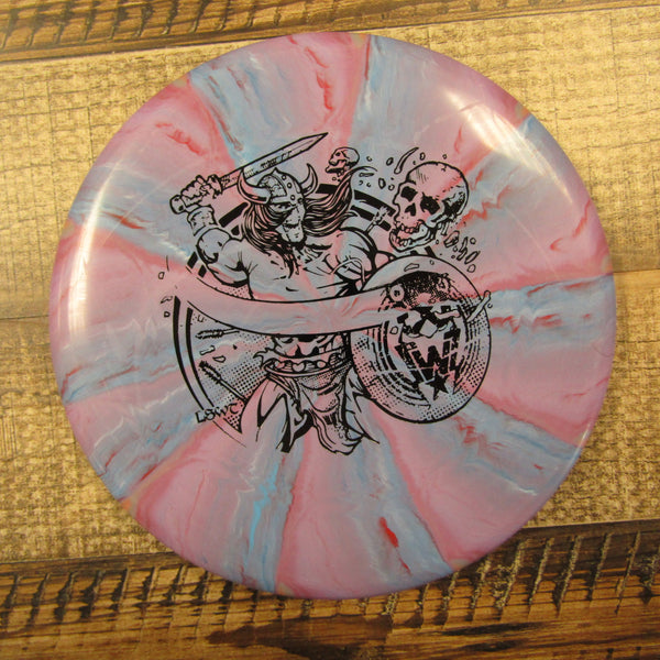 Streamline Pilot Cosmic Electron Medium Les White Warrior Putt & Approach Disc Golf Disc 166 Grams Purple Blue