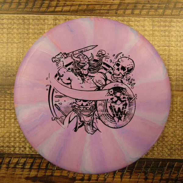 Streamline Pilot Cosmic Electron Hard Les White Warrior Putt & Approach Disc Golf Disc 175 Grams Purple Blue