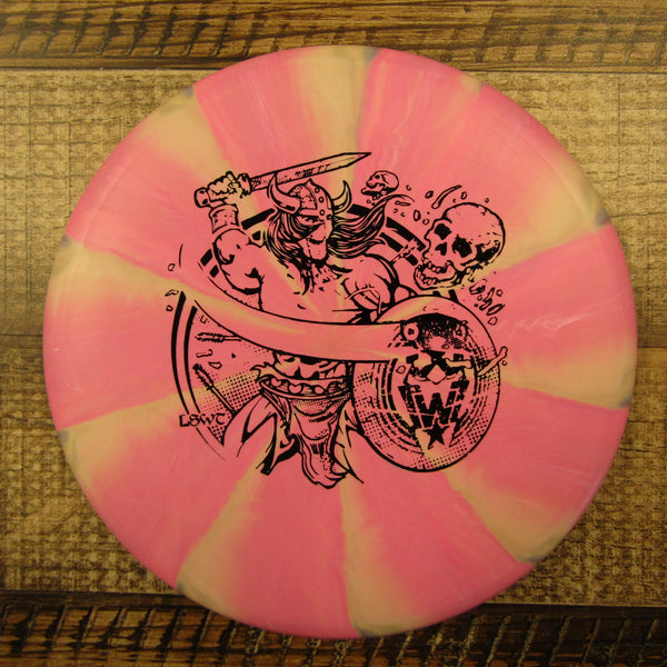 Streamline Pilot Cosmic Electron Hard Les White Warrior Putt & Approach Disc Golf Disc 175 Grams Pink Tan