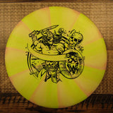 Streamline Pilot Cosmic Electron Hard Les White Warrior Putt & Approach Disc Golf Disc 174 Grams Yellow Pink Green