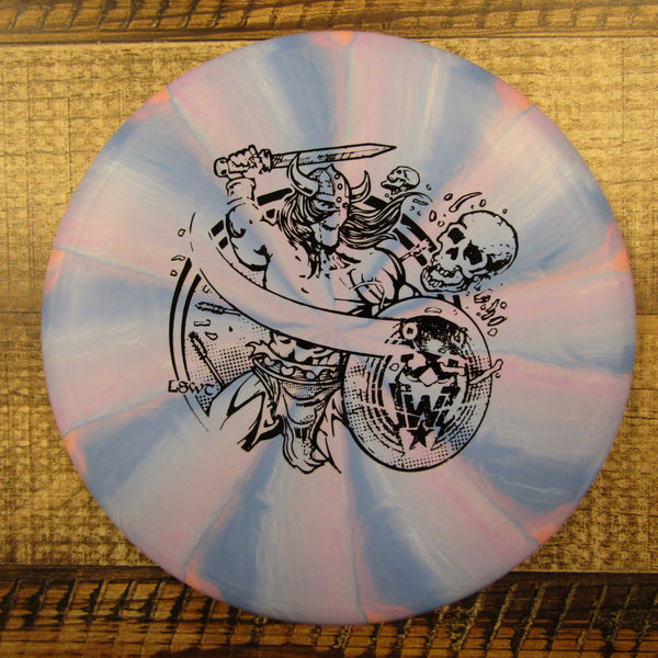 Streamline Pilot Cosmic Electron Hard Les White Warrior Putt & Approach Disc Golf Disc 175 Grams Purple Blue