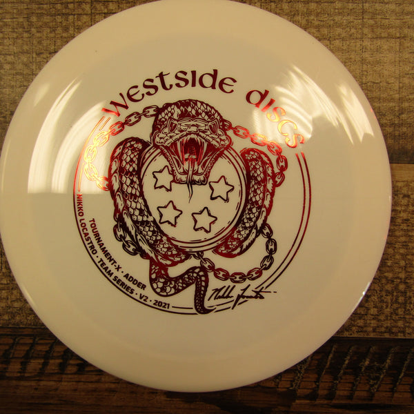 Westside Adder Tournament X Nikko Locastro Driver Disc Golf Disc 175 Grams White