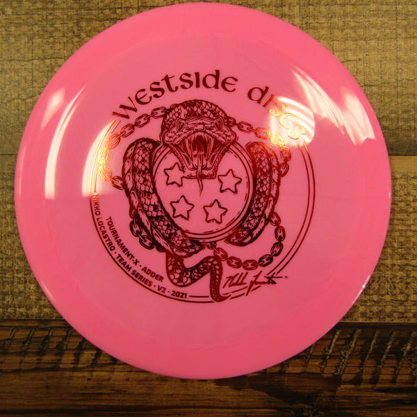 Westside Adder Tournament X Nikko Locastro Driver Disc Golf Disc 175 Grams Pink