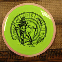 Axiom Fireball Neutron Distance Driver Egyptian Standing in Clouds Disc Golf Disc 168 Grams Green Pink