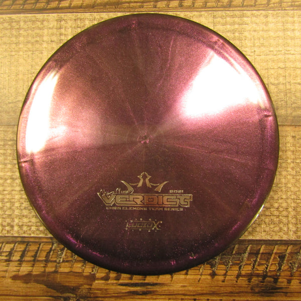 Dynamic Discs Verdict Lucid-X Glimmer Chris Clemons 2021 Midrange Disc Golf Disc 180 Grams Purple Black