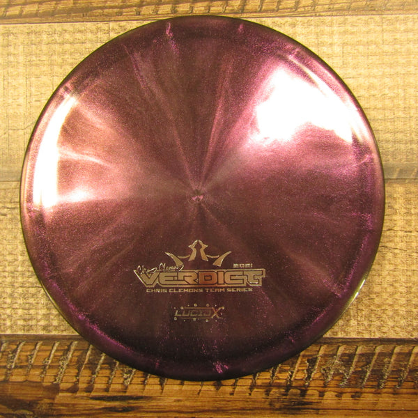Dynamic Discs Verdict Lucid-X Glimmer Chris Clemons 2021 Midrange Disc Golf Disc 177 Grams Purple Black