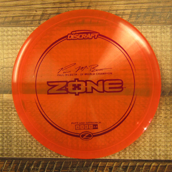 Discraft Zone Paul McBeth 5x World Champion Signature Putt and Approach Disc Golf Disc 173-174 Grams Orange