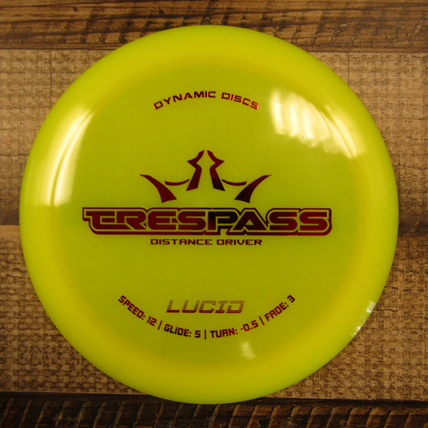 Dynamic Discs Trespass Lucid Distance Driver Disc Golf Disc 171 Grams Yellow