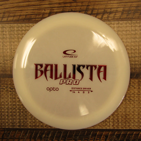 Latitude 64 Ballista Pro Opto Distance Driver Disc Golf Disc 171 Grams White