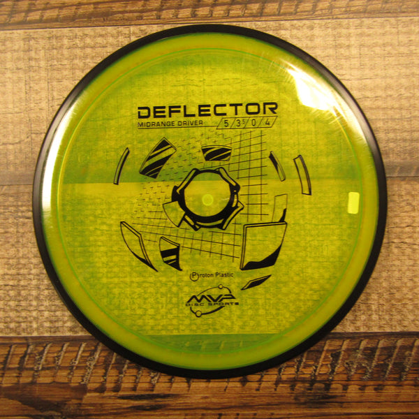 MVP Deflector Proton Midrange Driver Disc Golf Disc 175 Grams Yellow Green