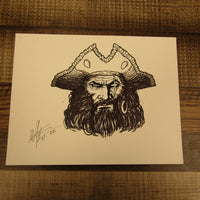 Les White Original Drawing Pirate Male